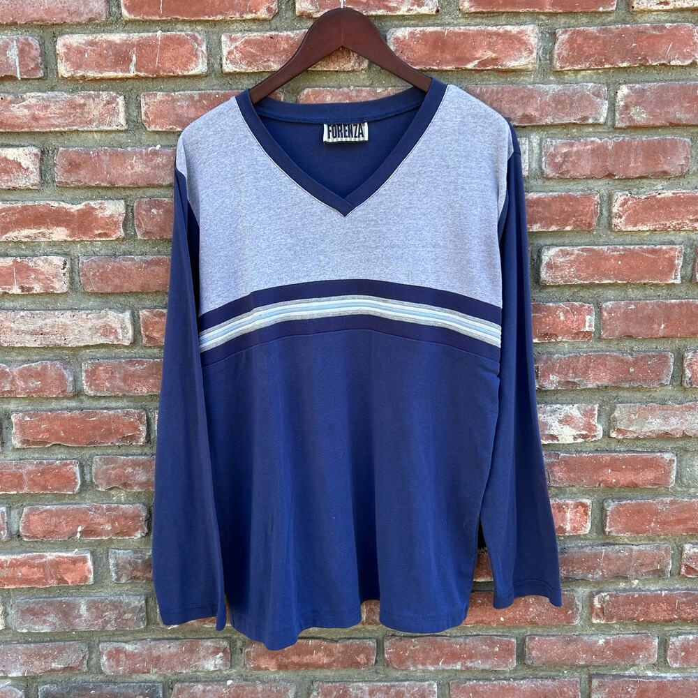 Vintage Forenza Long Sleeve Knit Top Mens L 90s USA